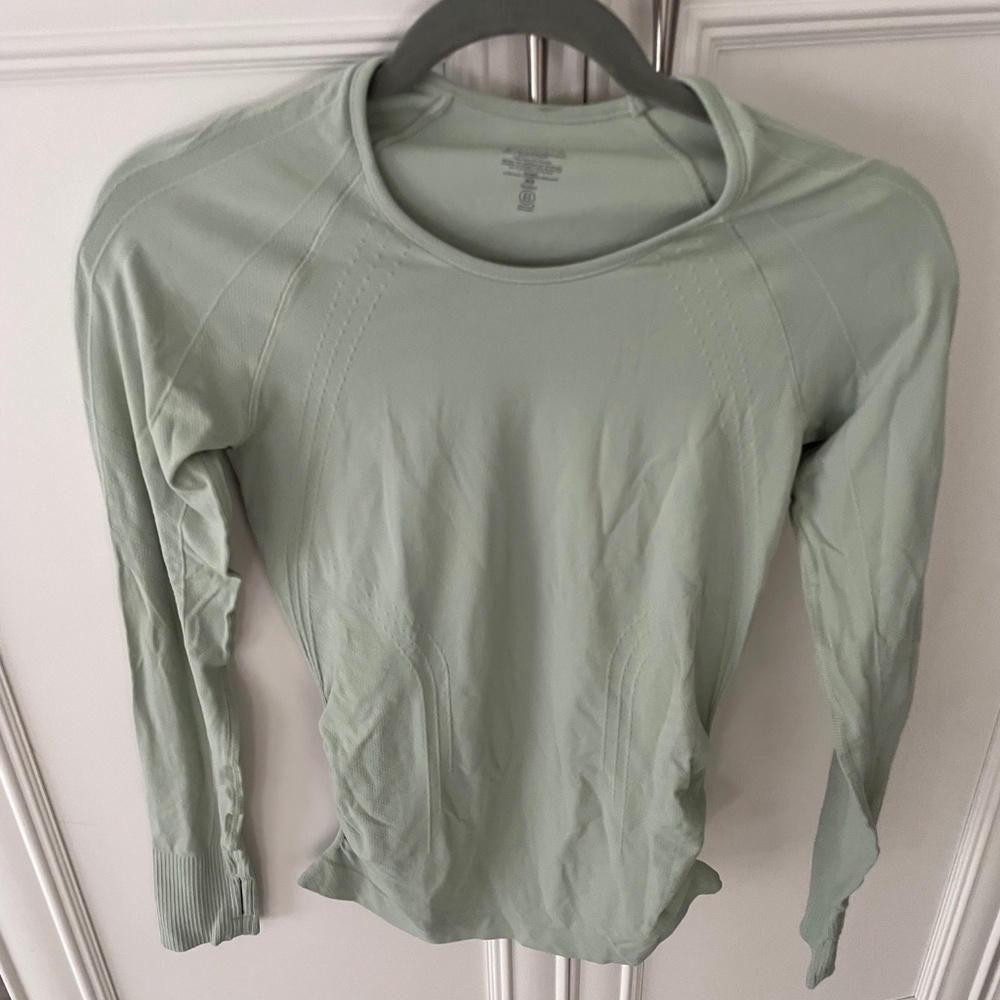 Athleta Speedlight Long Sleeve XS Celery Green